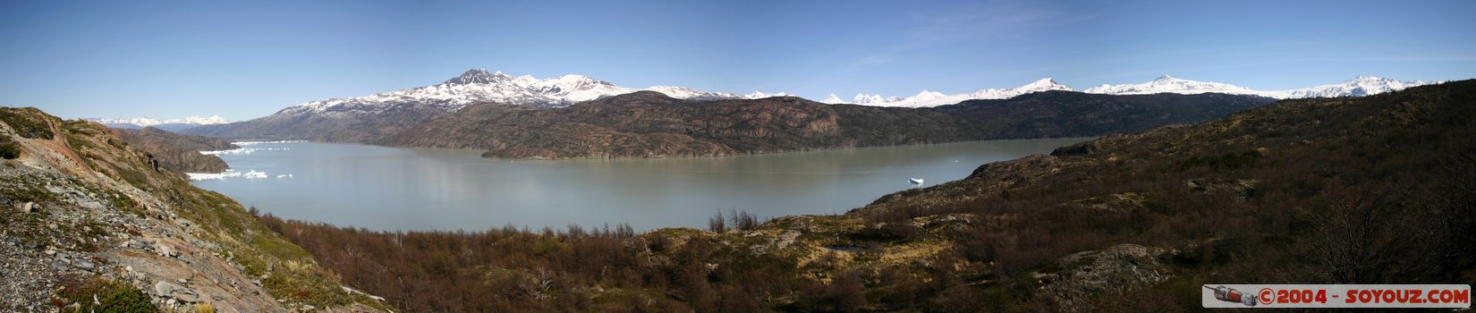Parque Nacional Torres del Paine - Lago Grey - panorama
Mots-clés: chile Lac panorama