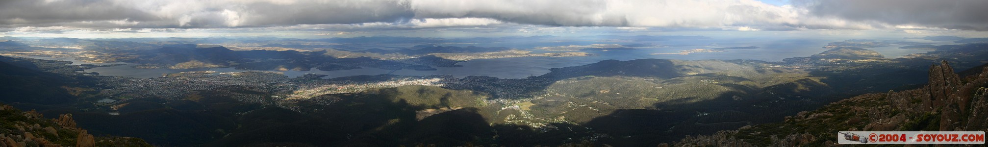 Mt Wellington - vue panoramique sur Hobart
Mots-clés: panorama