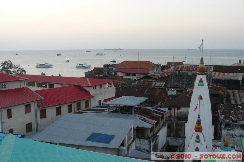 Zanzibar - View of Stone Town from 236 Hurumzi Hotel tower top
