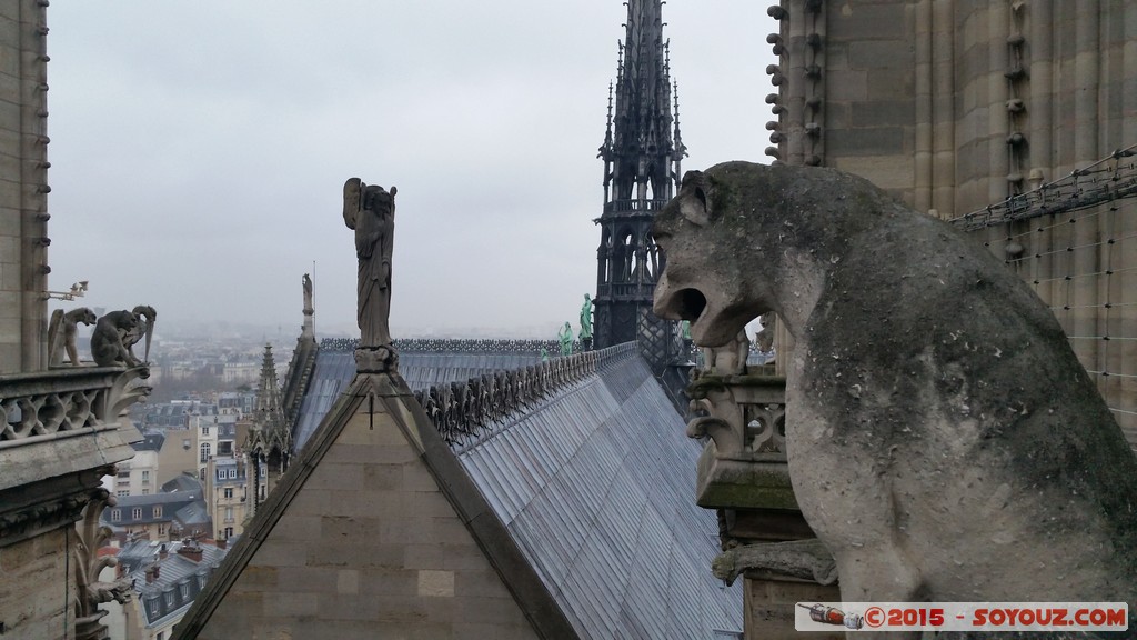 Paris - Vue depuis les tours de Notre-Dame - Gargouille
Mots-clés: Eglise Notre-Dame Gargouille patrimoine unesco