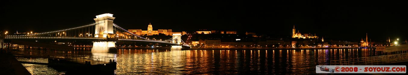 Budapest by night - Szechenyi Lanchid and Danube - panorama
Mots-clés: Nuit panorama Danube Riviere