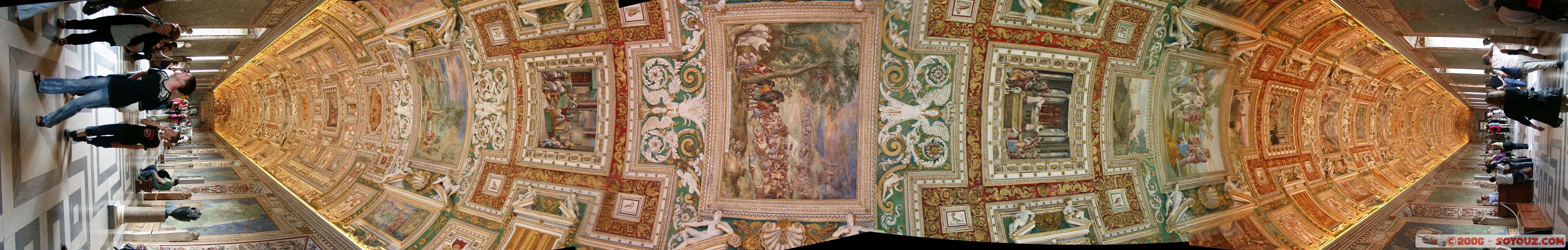 Muse du Vatican - vue "panoramique" de la gallerie
