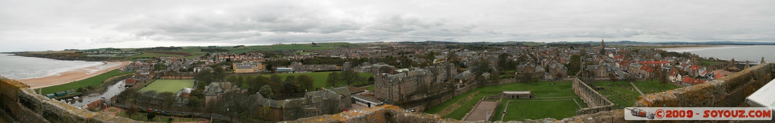 St Andrews Cathedral - View from St Rule's Tower - panorama
The Pends, Fife KY16 9, UK
Mots-clés: Moyen-age panorama
