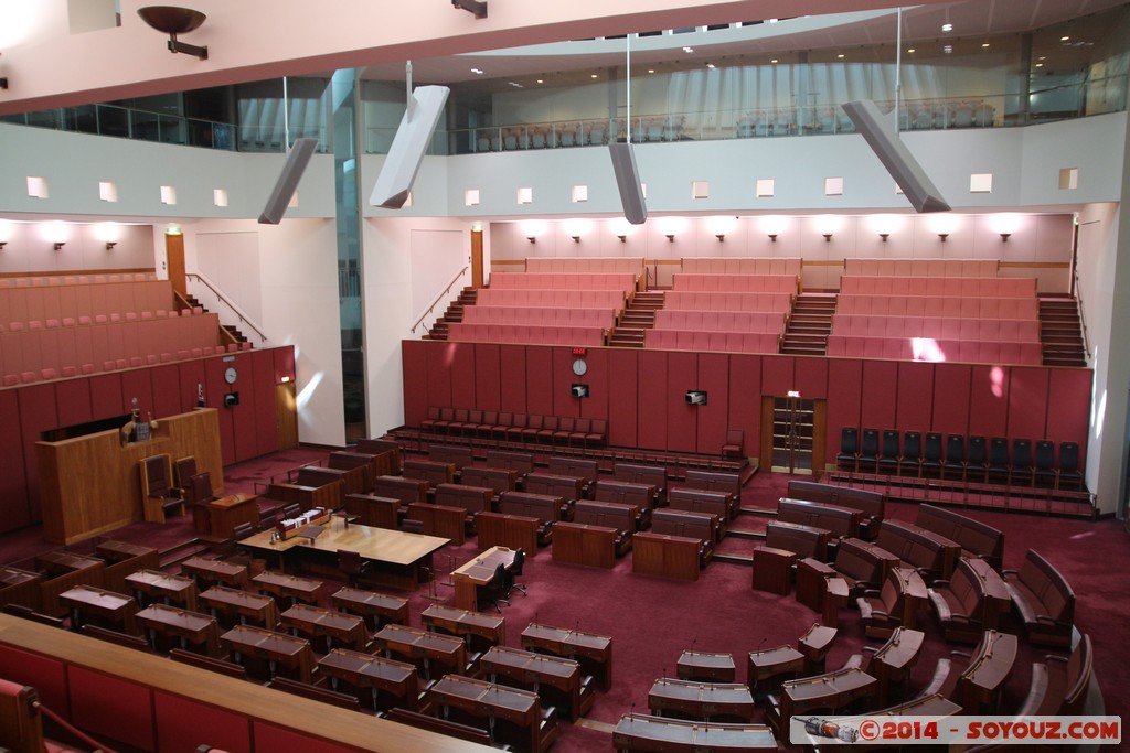 Canberra - Parliament House - Senate Chamber
Mots-clés: AUS Australian Capital Territory Australie Capital Hill geo:lat=-35.30821999 geo:lon=149.12451214 geotagged Parliament House Senate Chamber